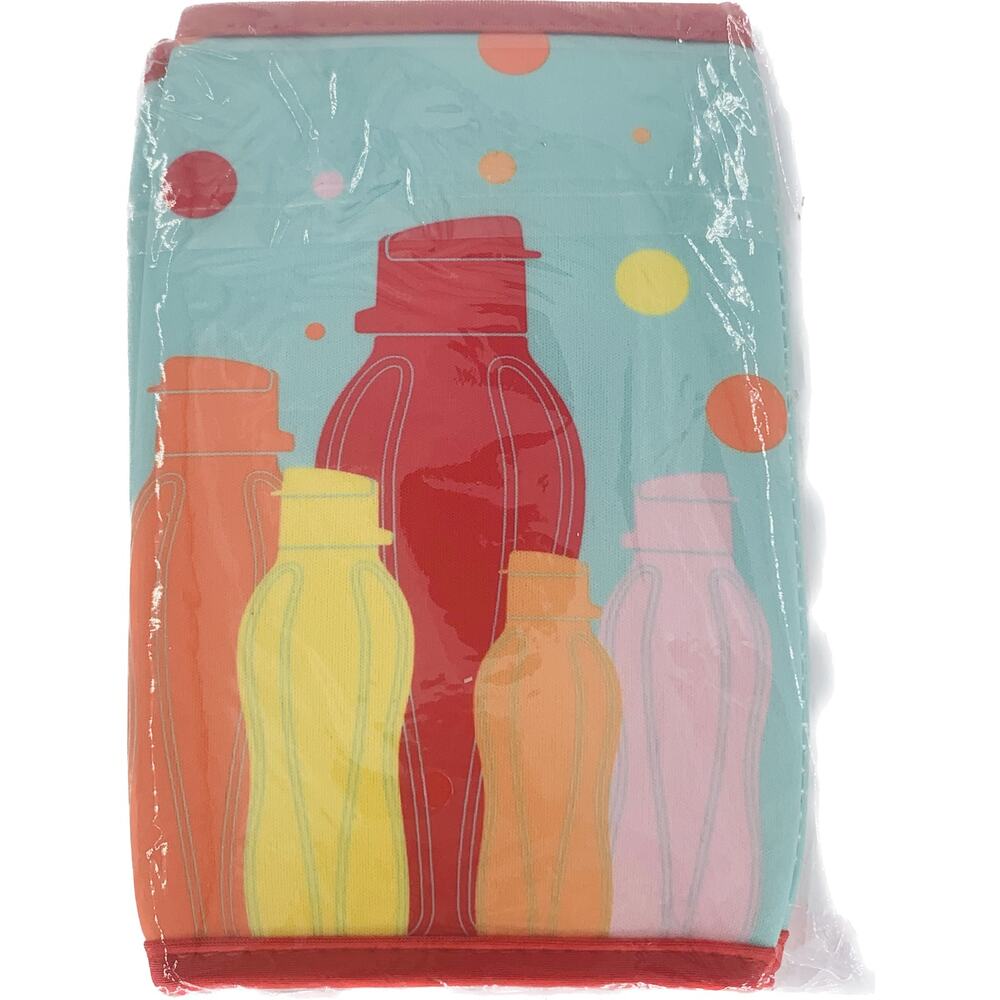 Tupperware Water Bottle Koozies Set Of Two 16 Oz Size Holders Cloth Foam Limited